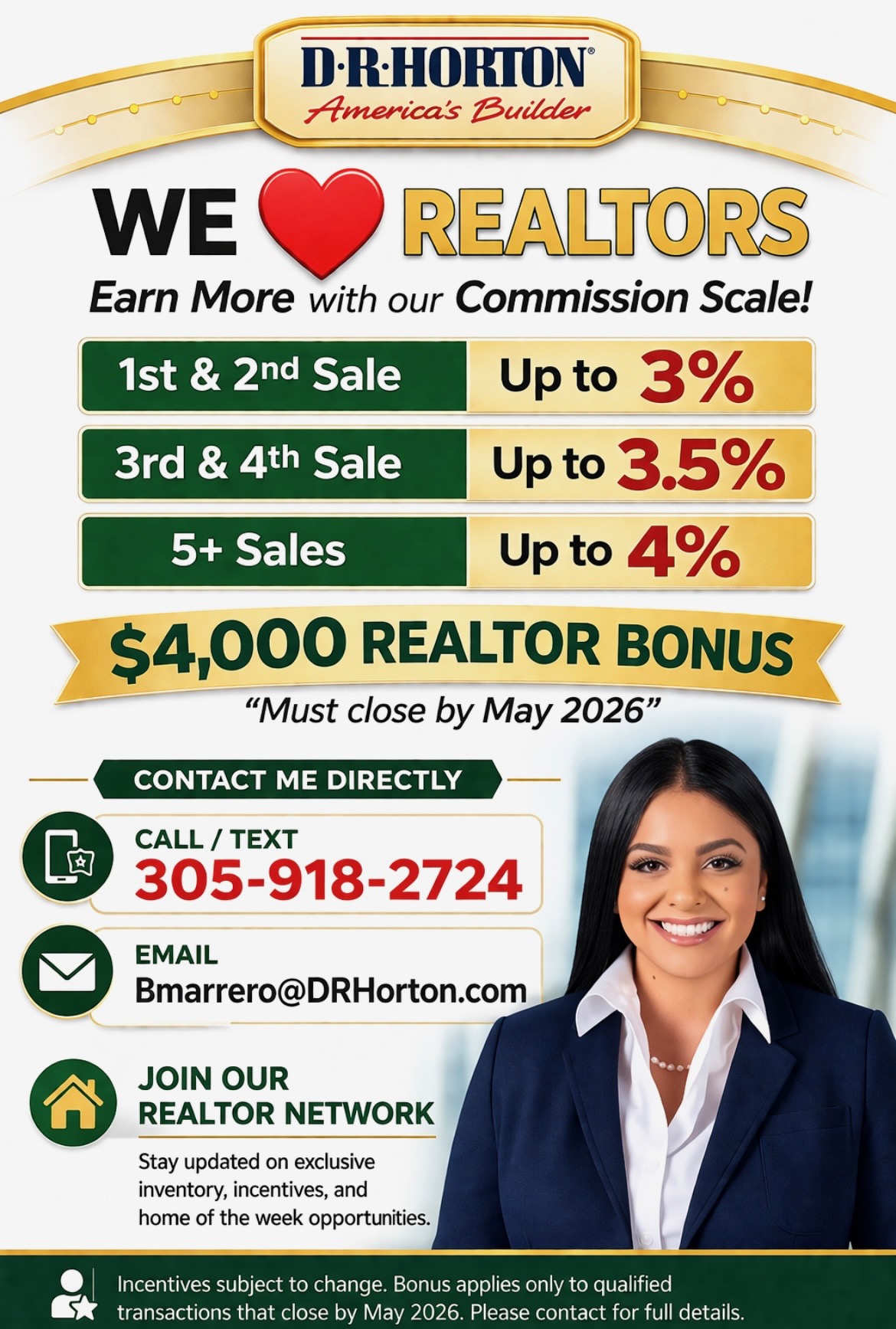 We love Realtors commission program flyer with contact details